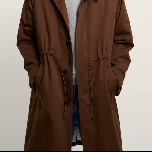 BRAND NEE ZARA LONG PARKA JACKET size M - Picture 2 of 9